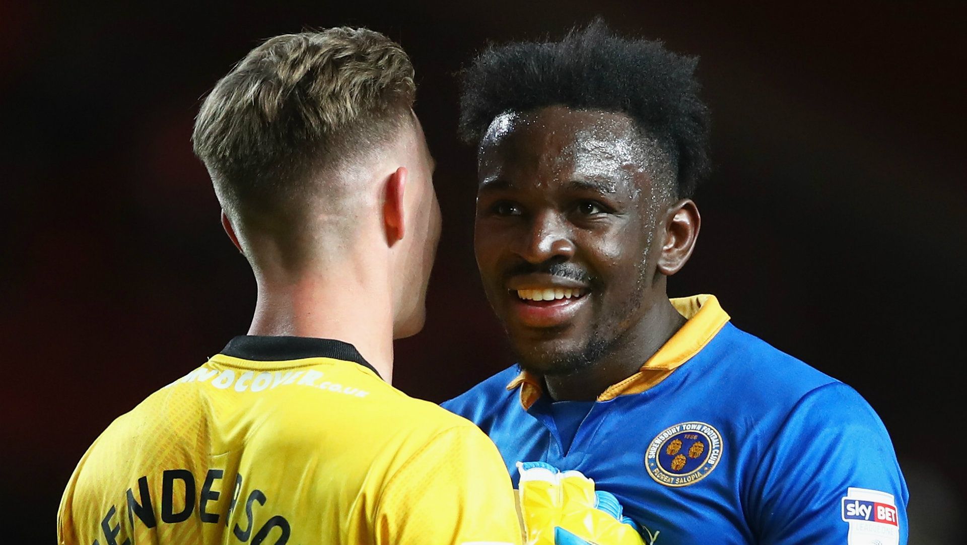 Dean Henderson Aristote Nsiala Shrewsbury 2017-18