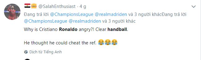 Ronaldo performance's reaction