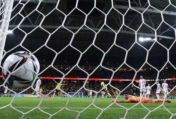 Sweden's Isak scores against Spain