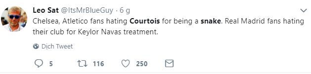 Reaction Courtois left Chelsea