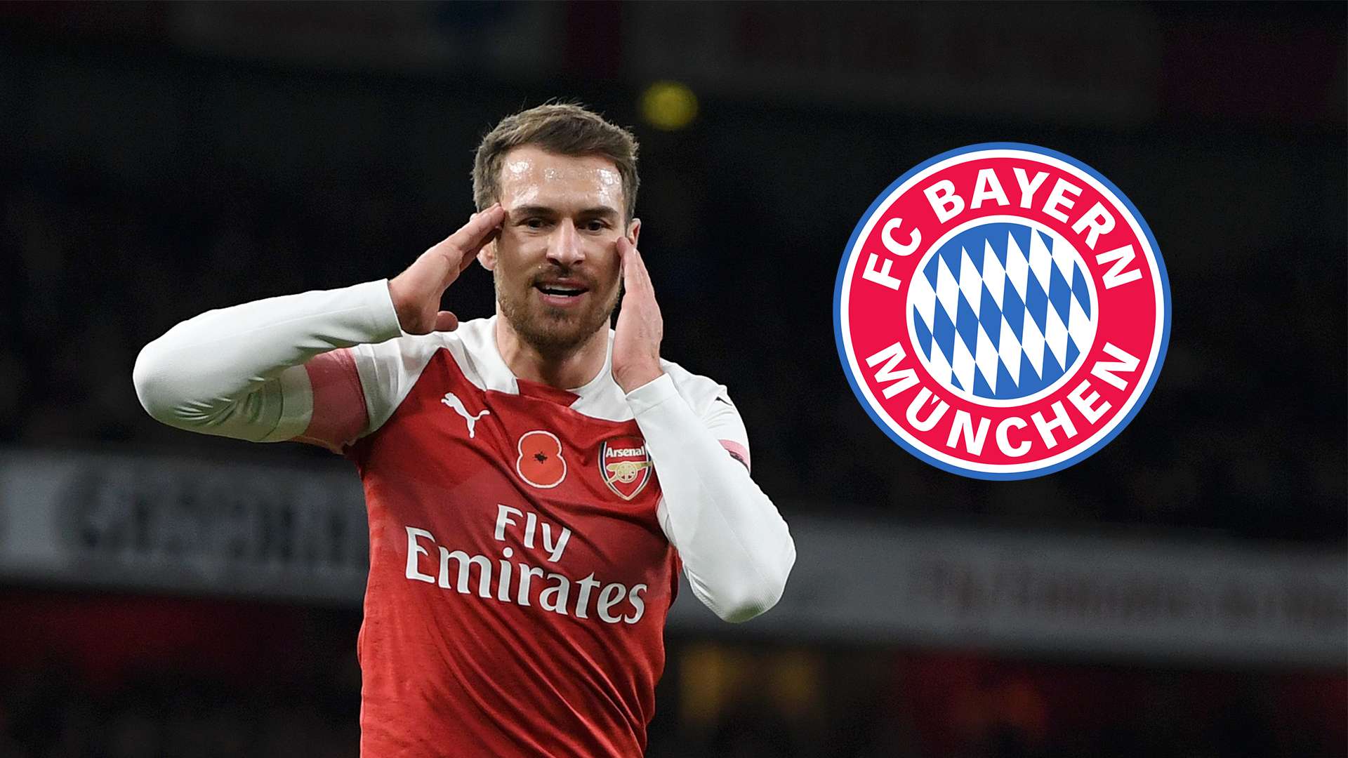 Aaron Ramsey Arsenal Bayern badge 2018-19