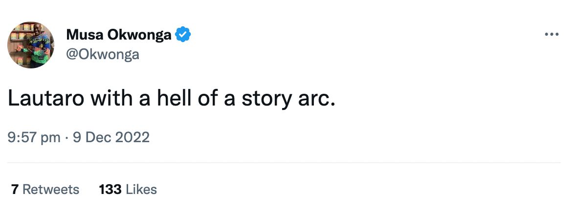 Lautaro Martinez Argentina 2022 Twitter