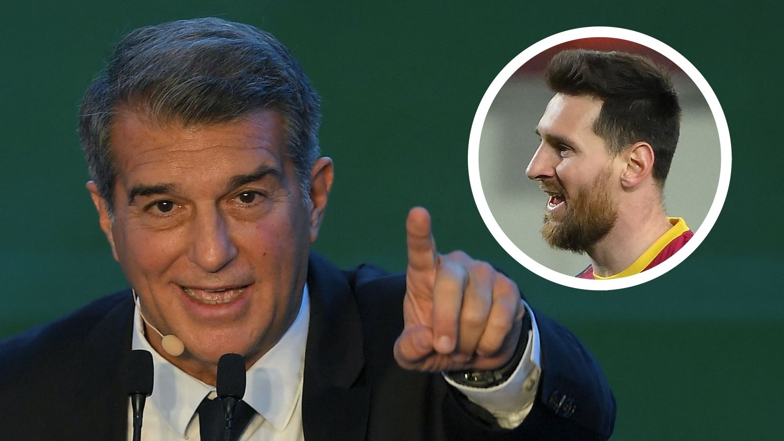 Joan Laporta, Lionel Messi, Barcelona