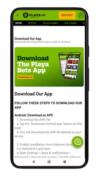 Playa Bets download app 2