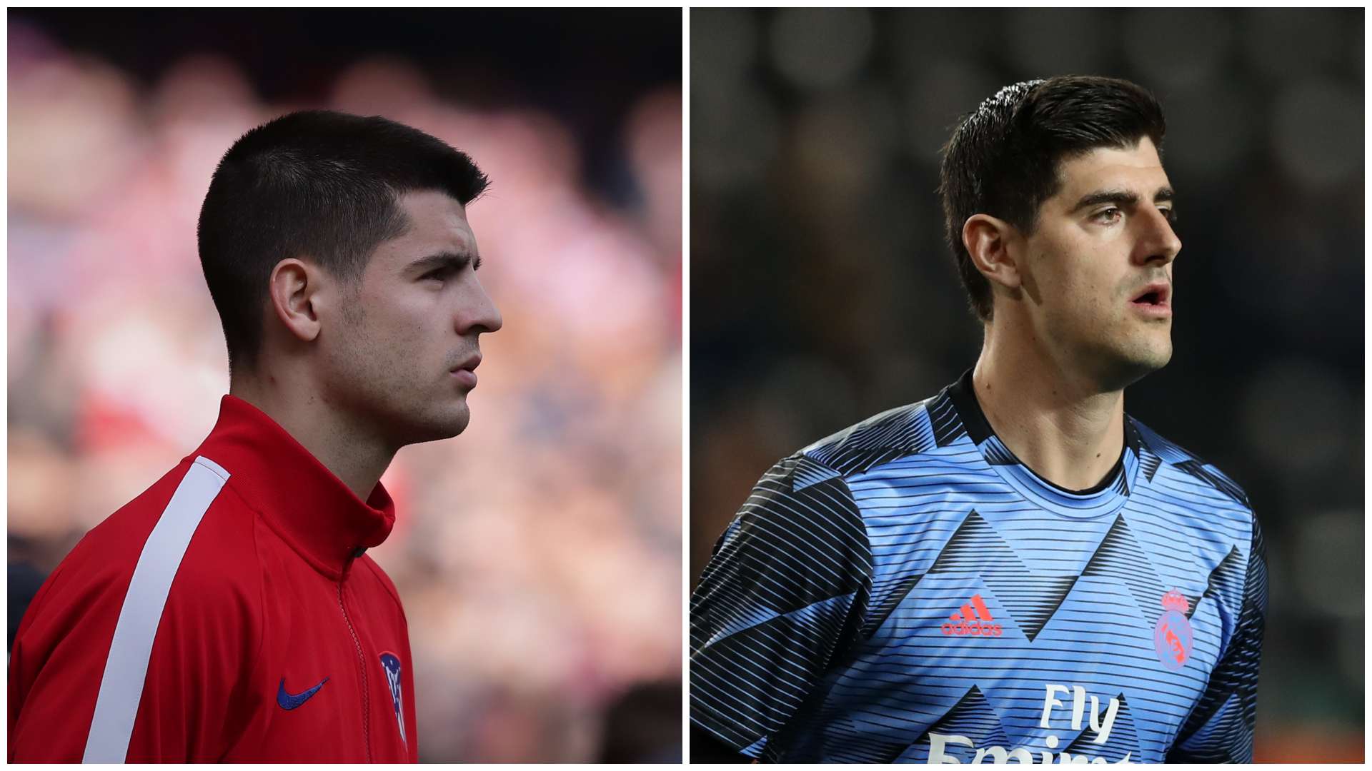 Morata Courtois Atletico Madrid Real Madrid