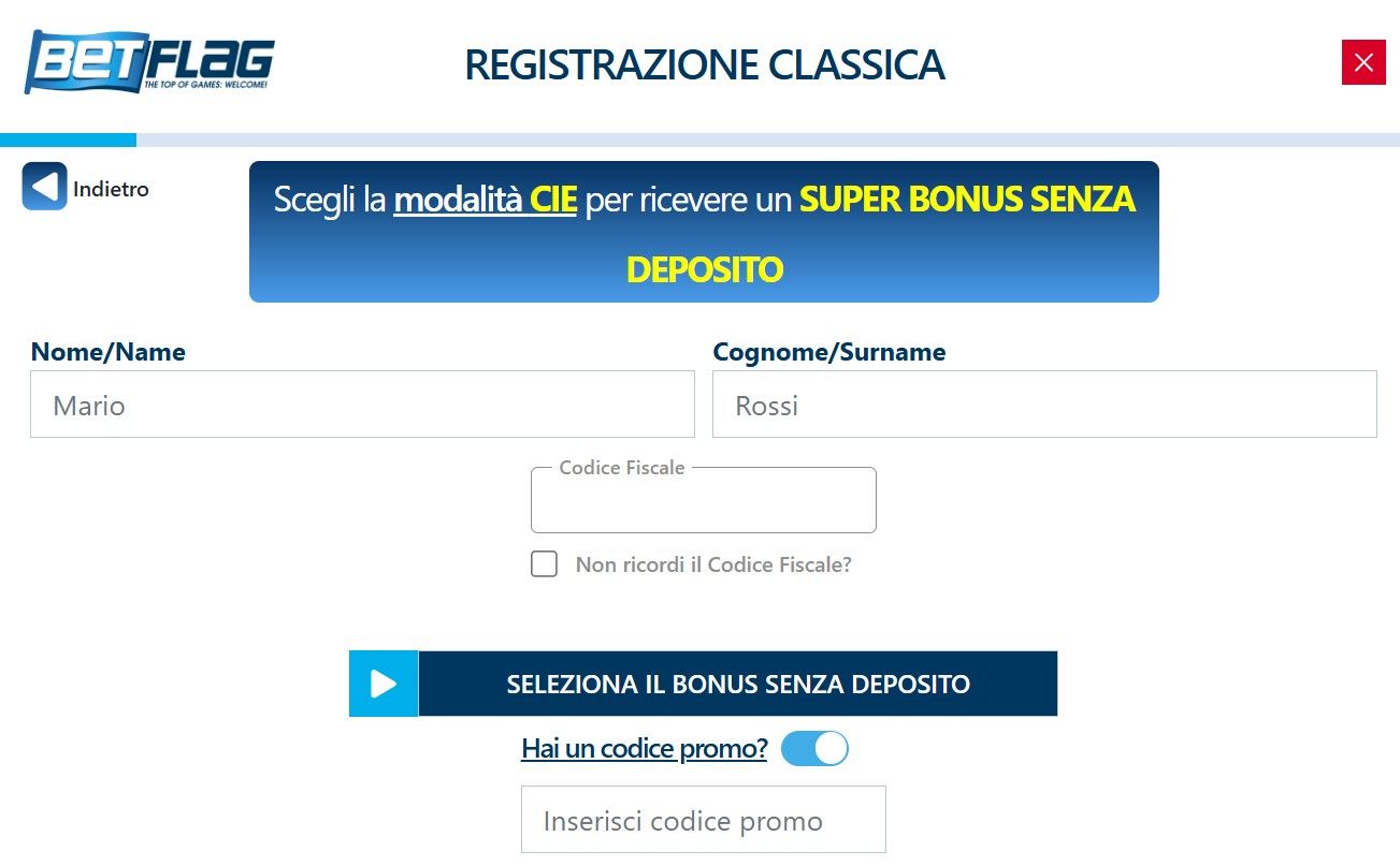  formulario registrazione betflag