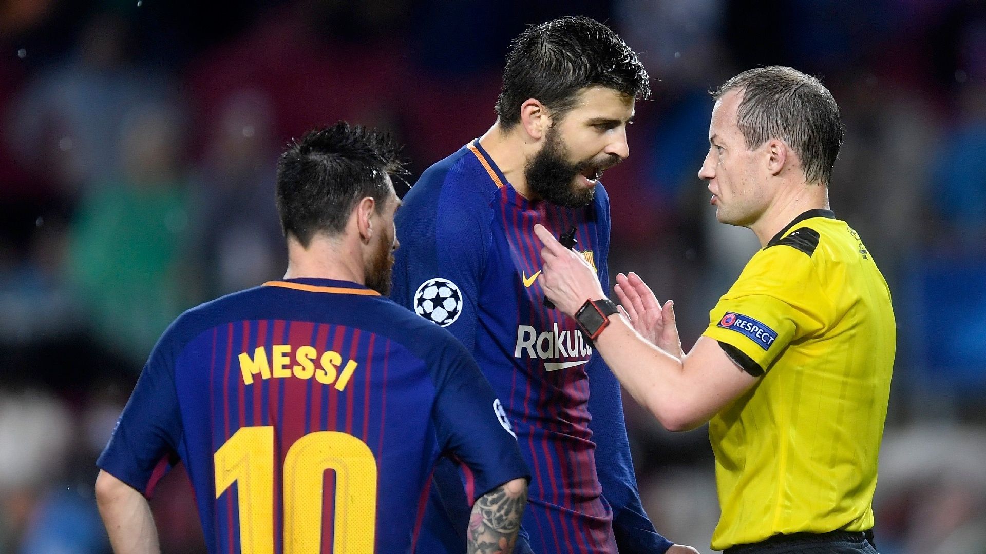 Gerard Pique Barcelona Olympiakos UCL 18102017