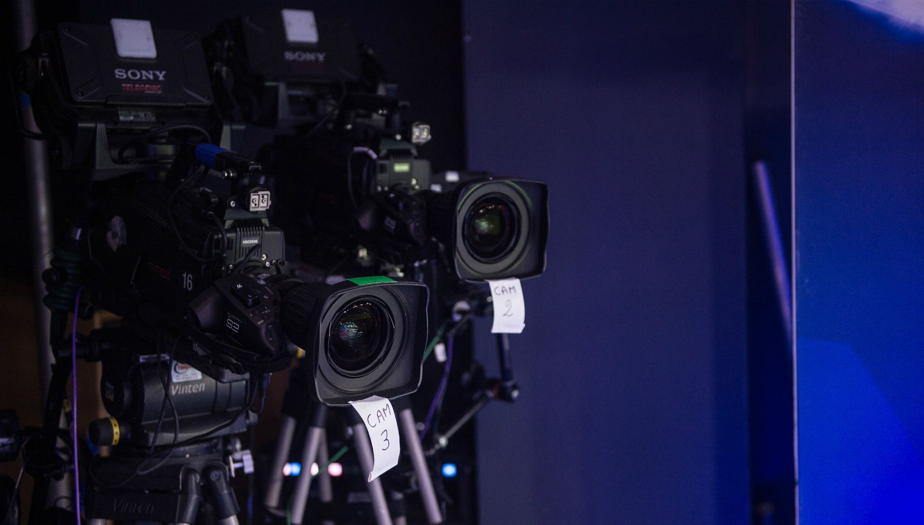 BT Sport cameras before Manchester City versus Monaco