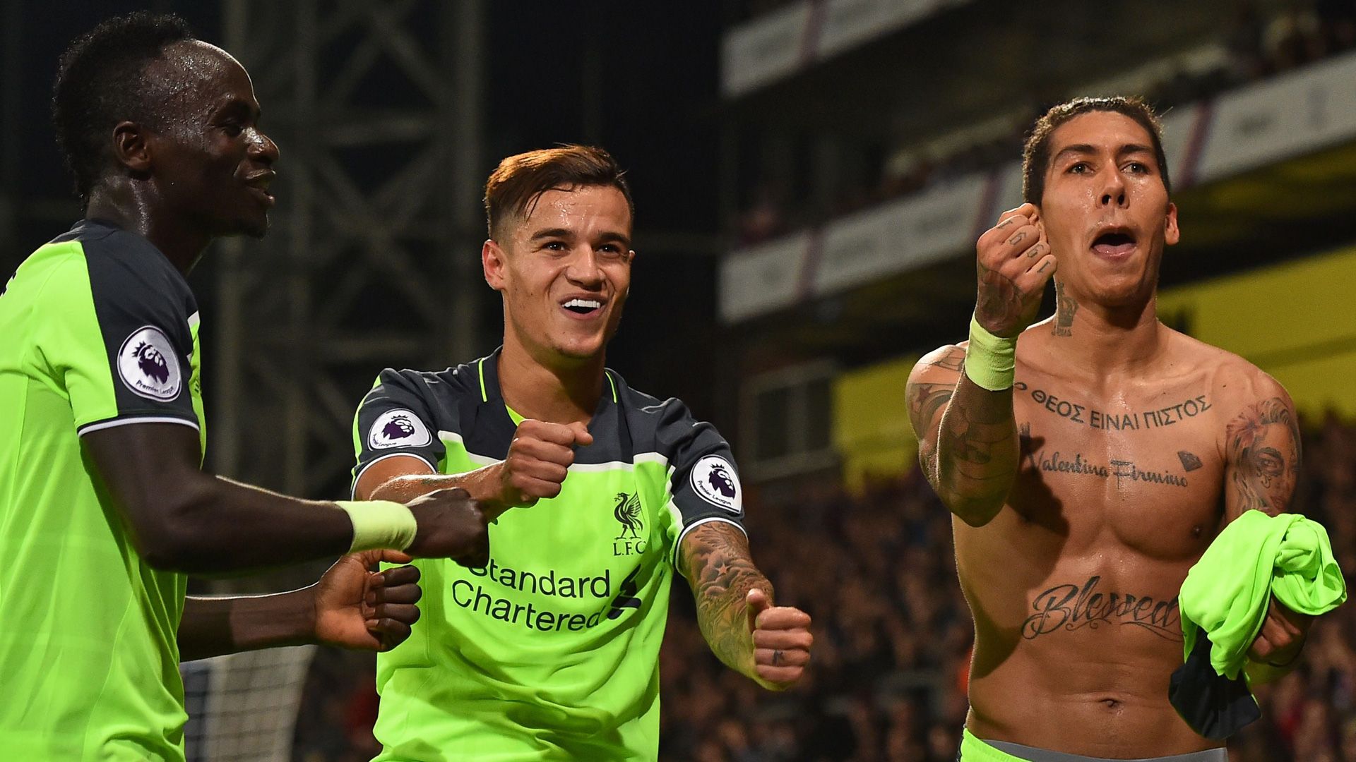 Sadio Mane Philippe Coutinho Roberto Firmino Liverpool