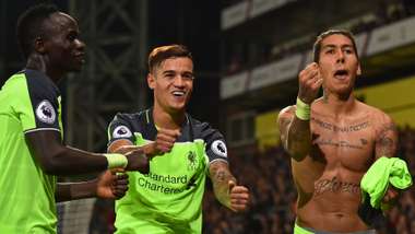 Sadio Mane Philippe Coutinho Roberto Firmino Liverpool