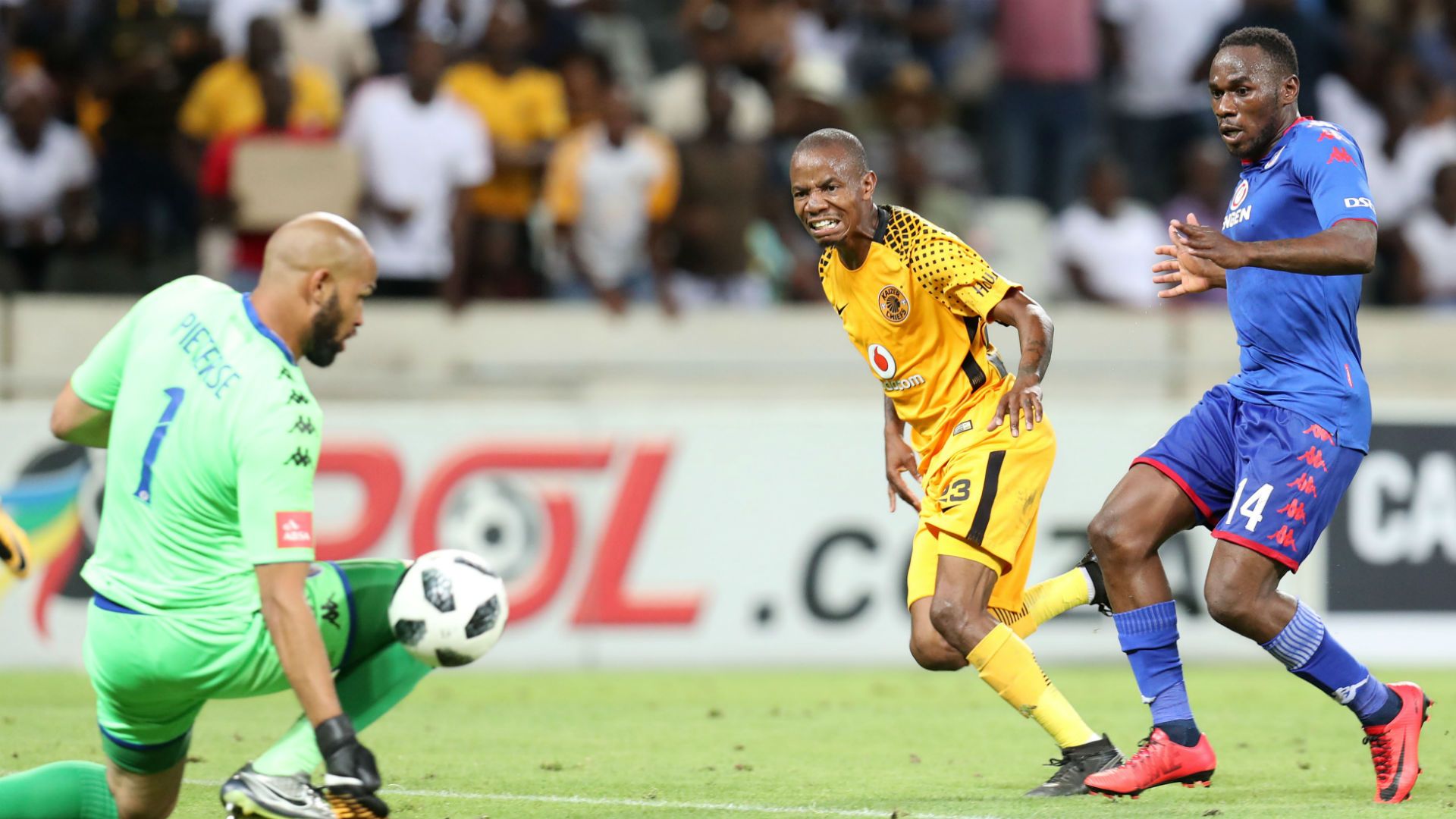 Reyaad Pieterse Joseph Molangoane Onismor Bhasera - Kaizer Chiefs v SuperSport United