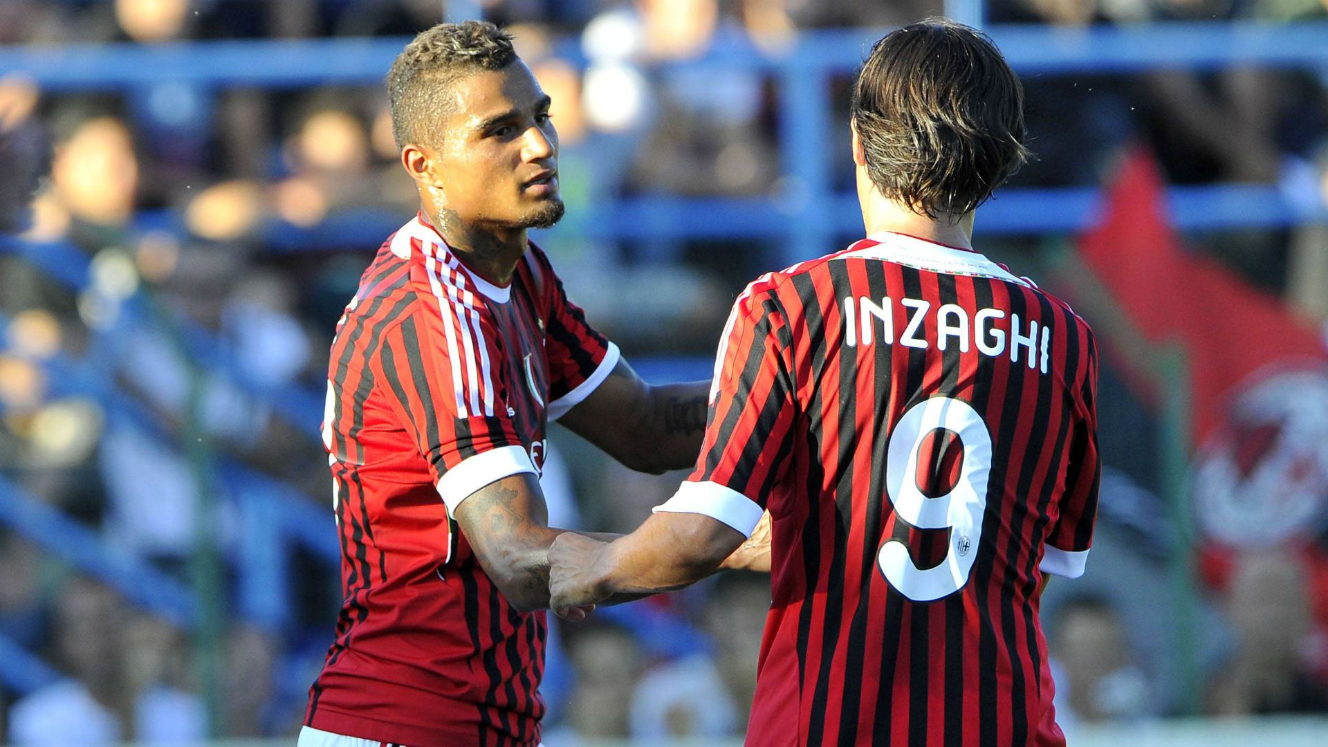 GERMANY ONLY Kevin-Prince Boateng Filippo Inzaghi Milan