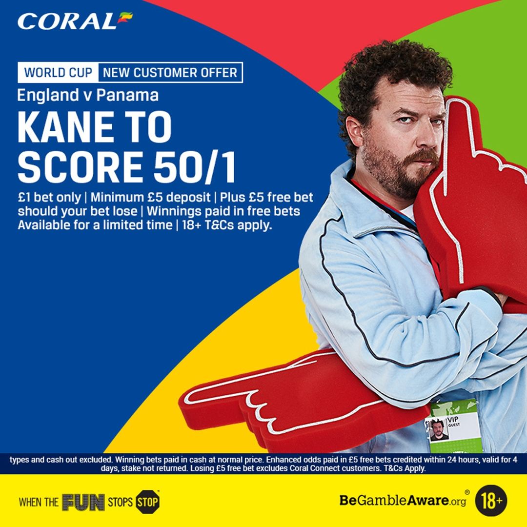 Kane to score anytime - Coral new customer offer