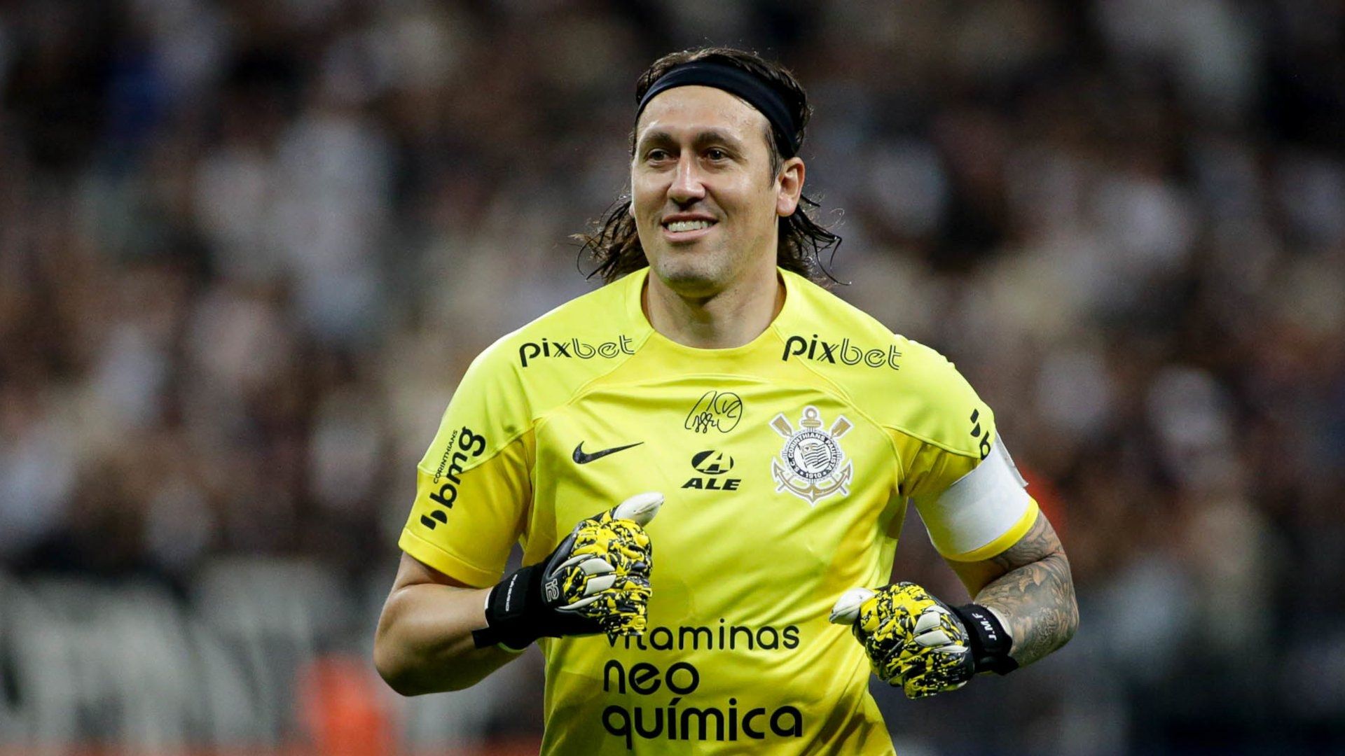 Cássio, goleiro do Corinthians, em partida da temporada 2023