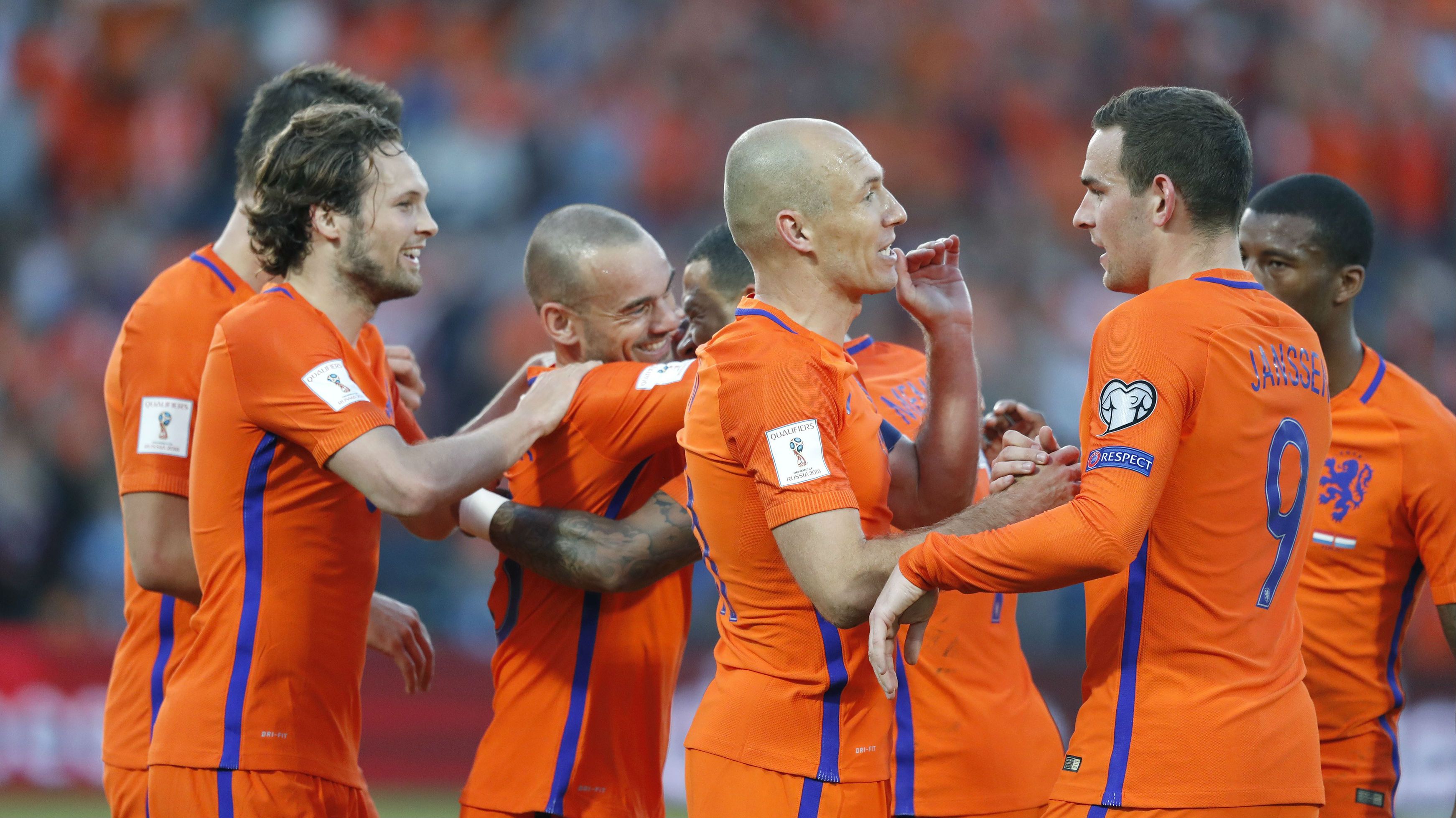 Stefan de Vrij, Arjen Robben, Nederland - Luxemburg, 09062017