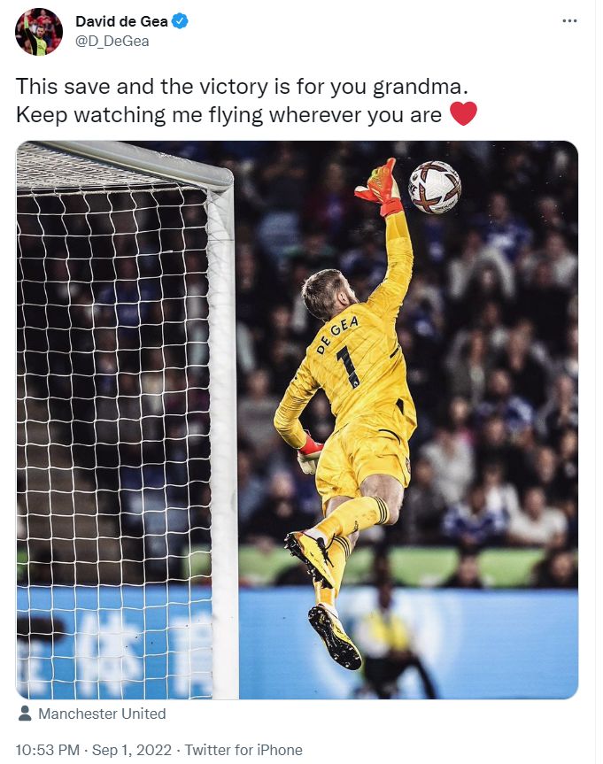 De Gea Tweet