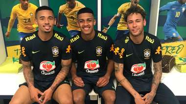 Gabriel Jesus, Brenner e Neymar - Brasil - 24/05/2018