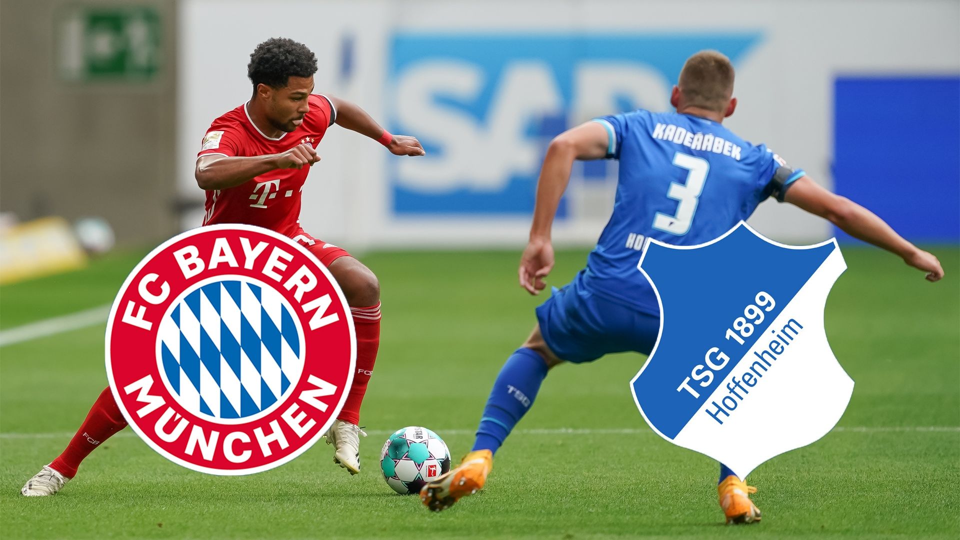 GettyImages header fc bayern munich münchen tsg 1899 hoffenheim heute live tv live-stream ticker wer zeigt überträgt highloghts serge gnabry kaderabek