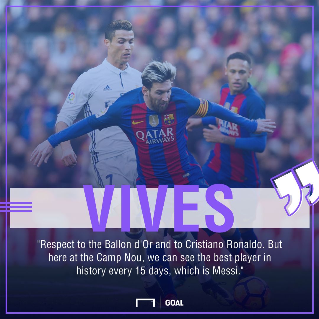 Josep Vives Lionel Messi best Cristiano Ronaldo