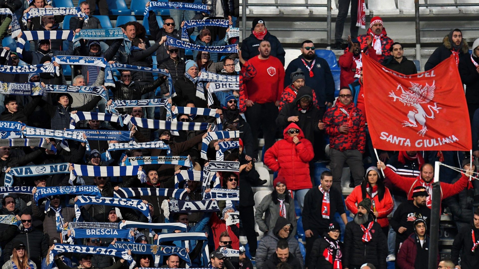 Brescia fans Perugia fans