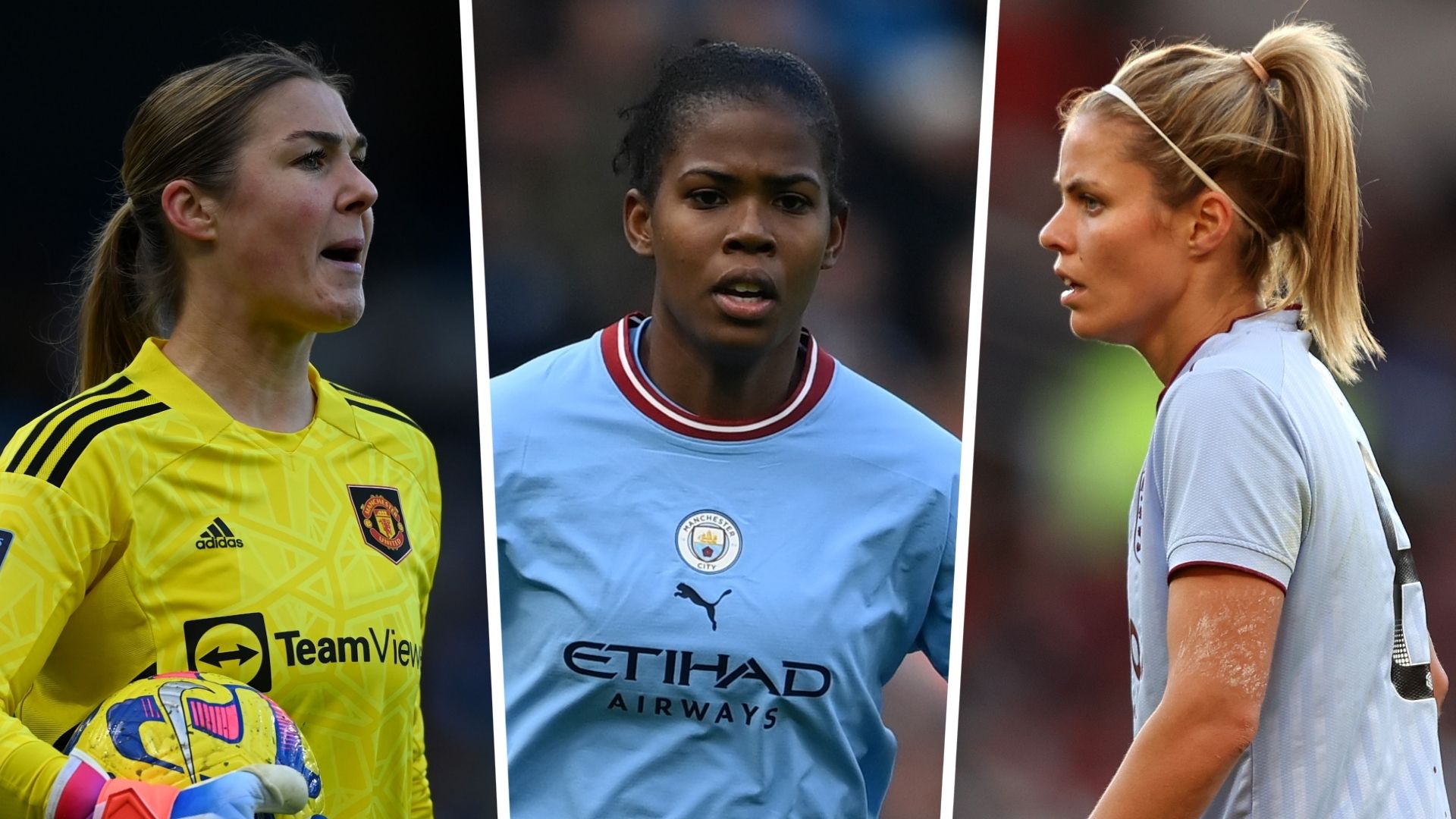 Mary Earps Khadija Shaw Rachel Daly split 