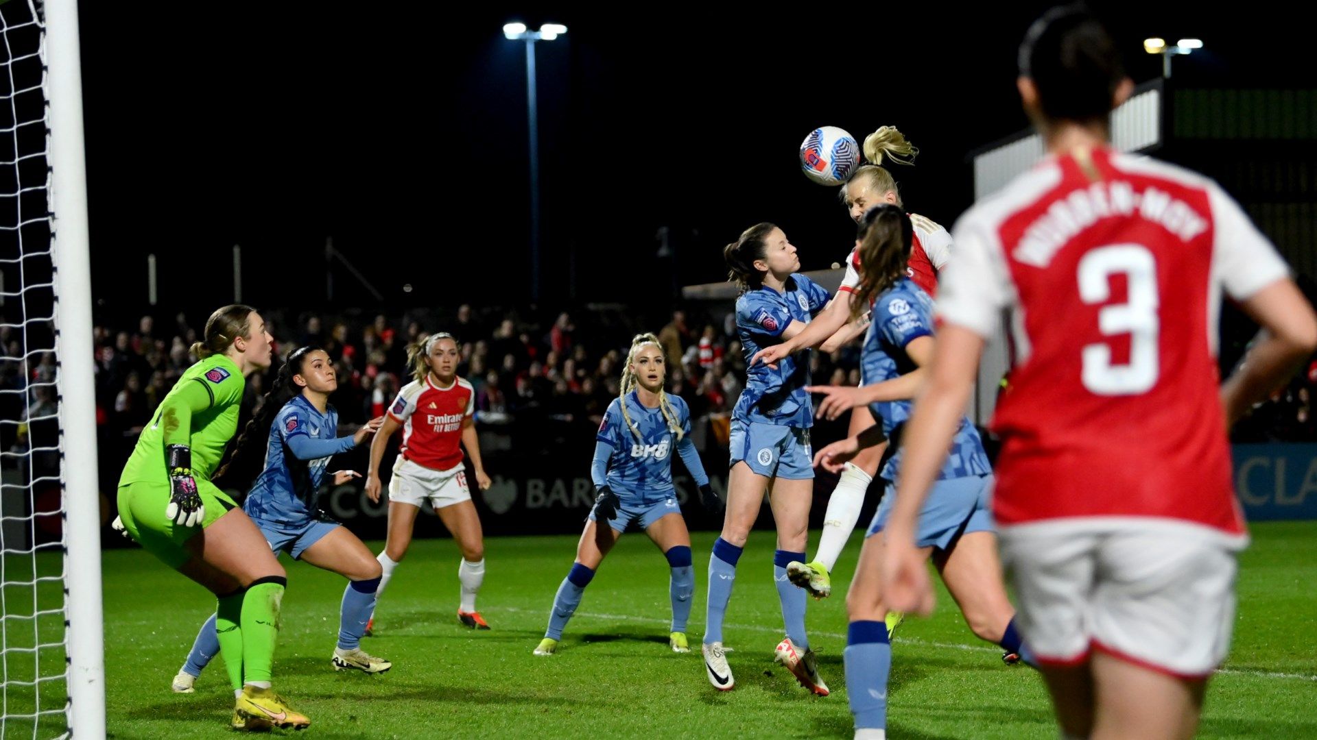 Stina Blackstenius goal Arsenal Aston Villa Women 2023-24