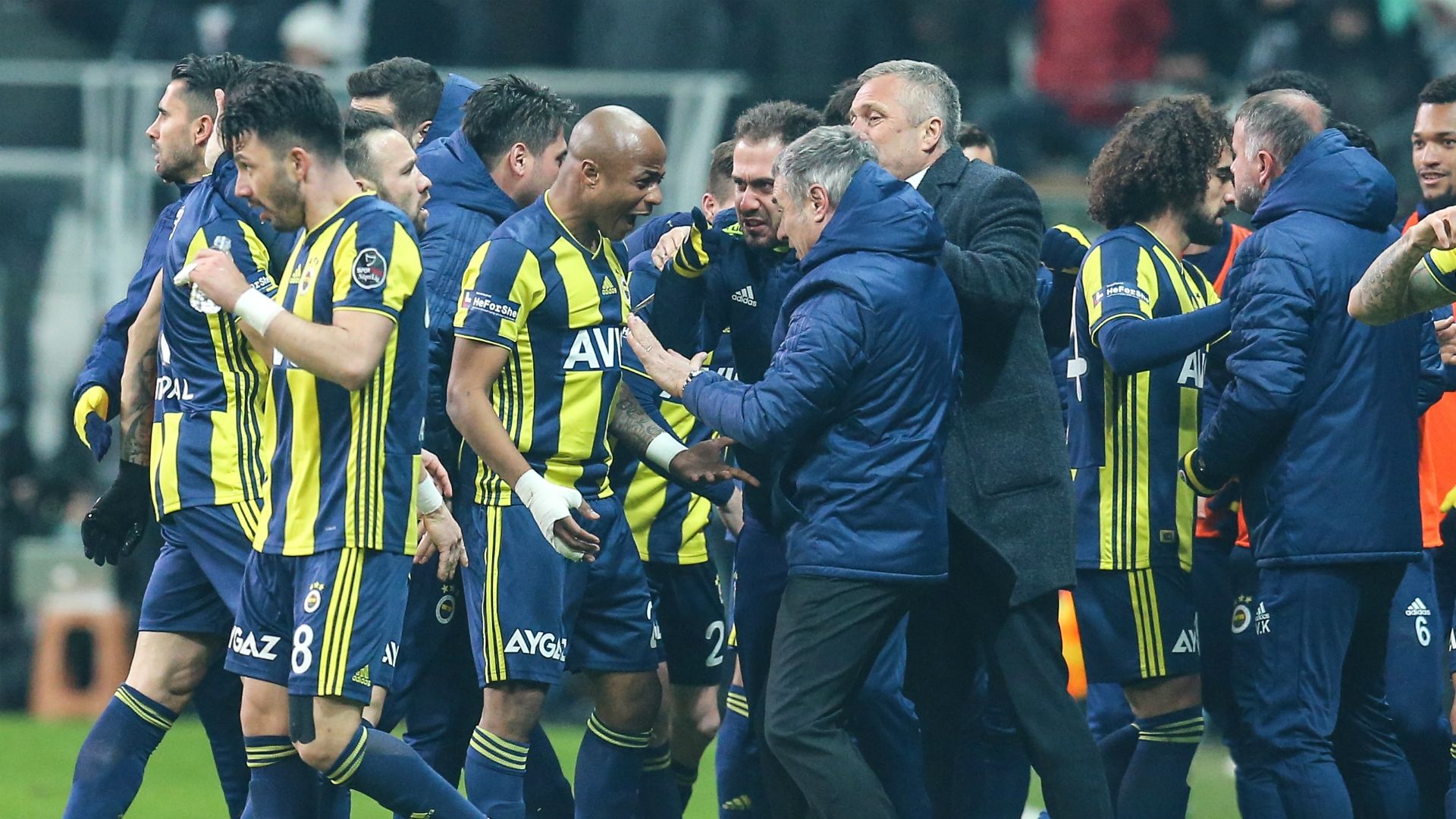 Besiktas Fenerbahce Goal Celebrations 250219