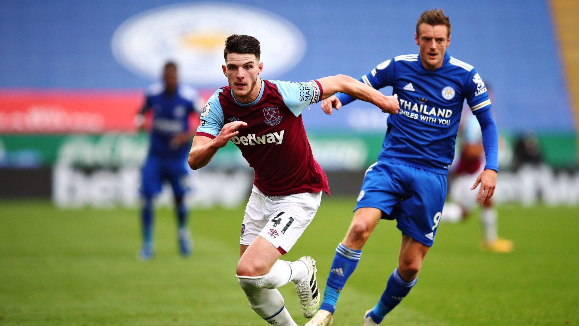 Declan Rice Jamie Vardy Leicester West Ham 04102020