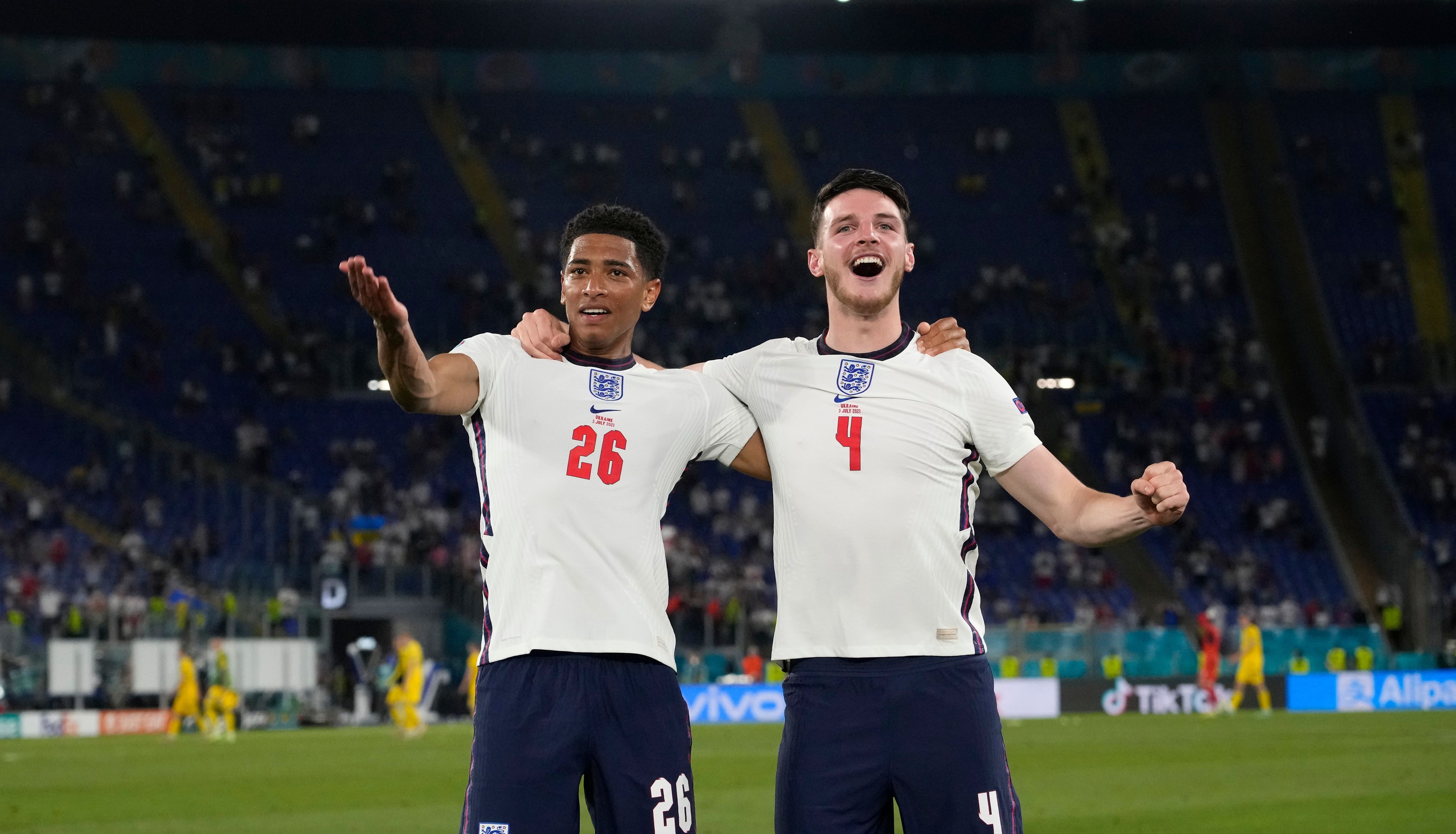 Jude Bellingham Declan Rice England 2021