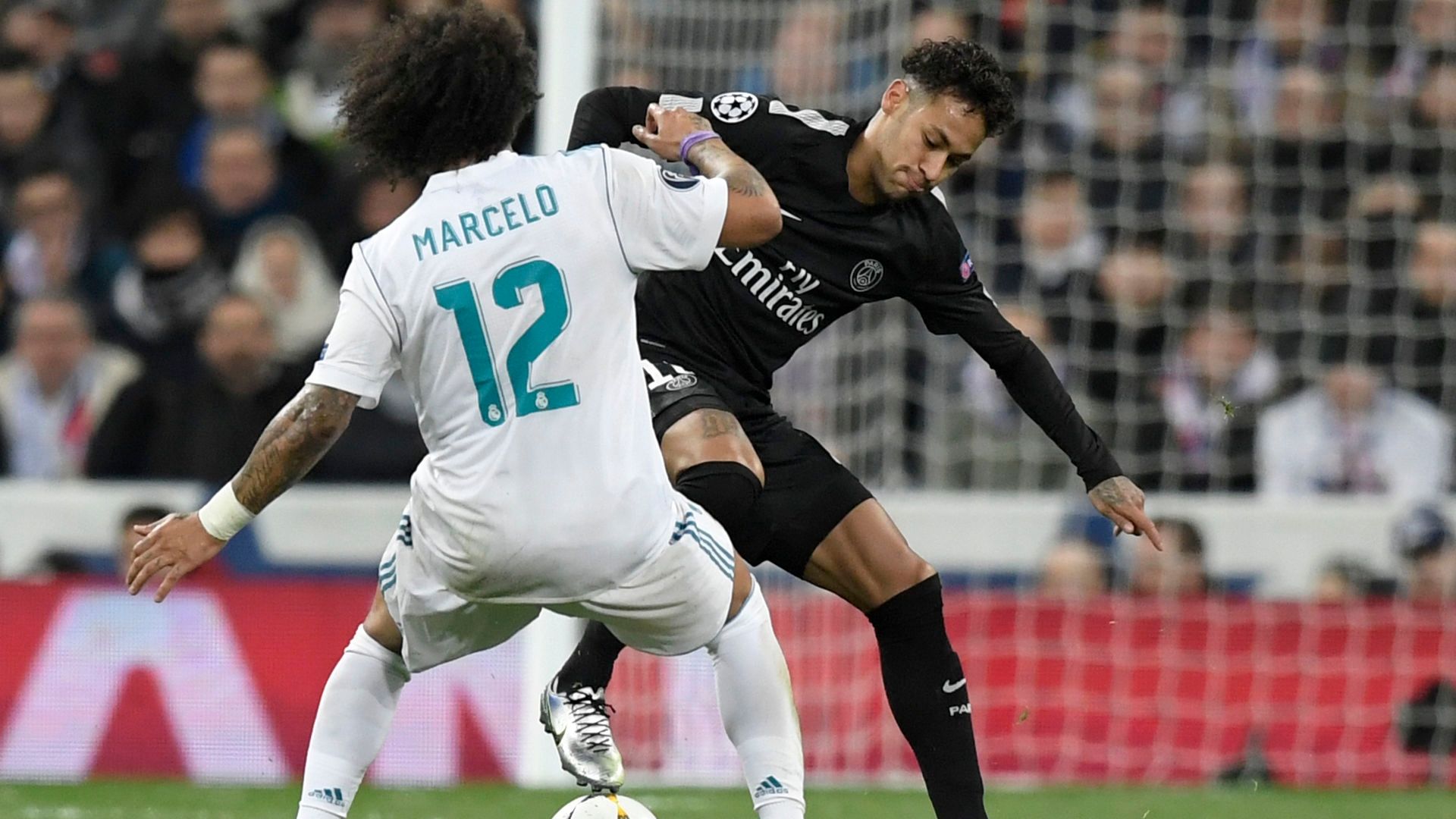 Neymar Marcelo Real Madrid PSG Champions League 14022018