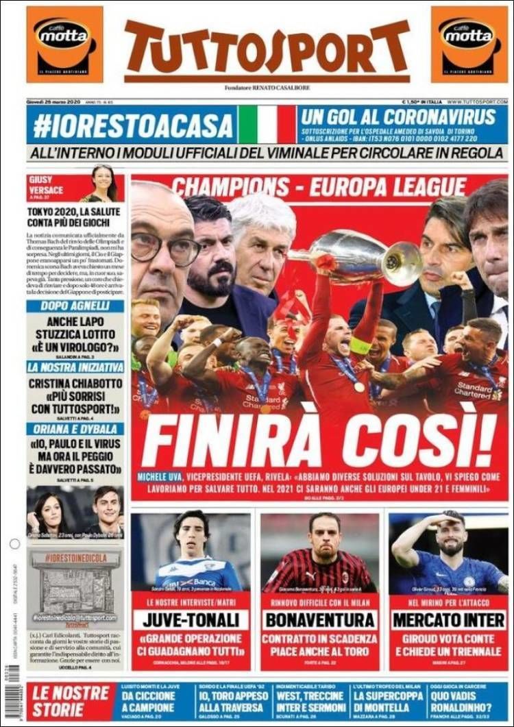 26 March Tuttosport