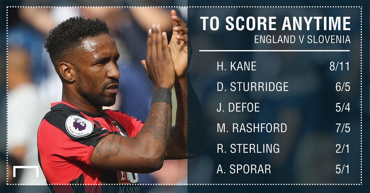 England Slovenia goalscorer graphic