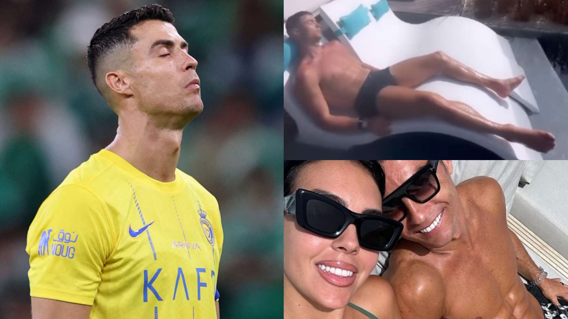Cristiano Ronaldo recharging