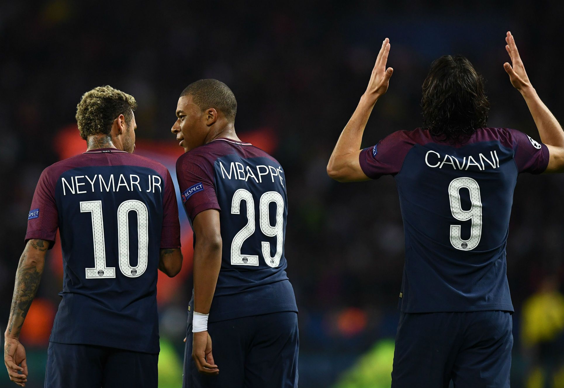 Neymar Mbappe Cavani PSG Bayern