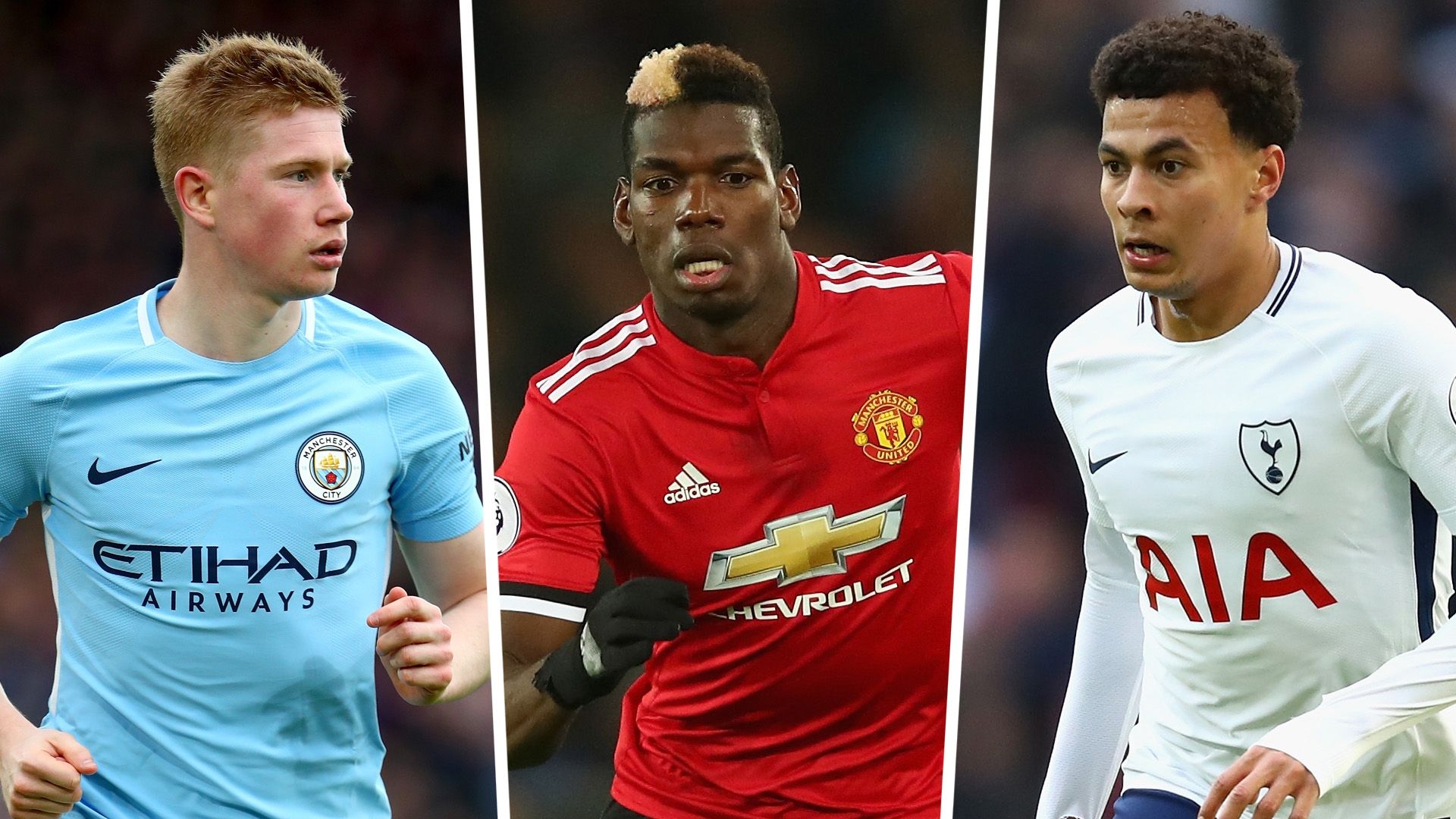 Kevin De Bruyne Paul Pogba Dele Alli Split