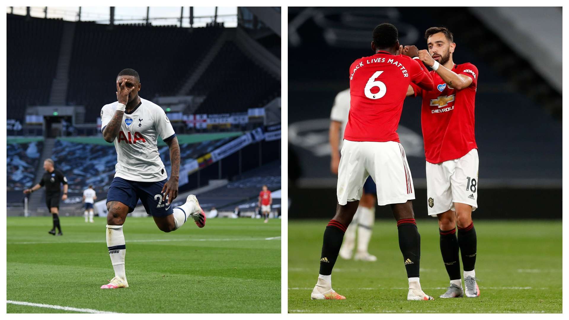 Bergwijn Pogba Fernandes Tottenham v ManUnited 06192020