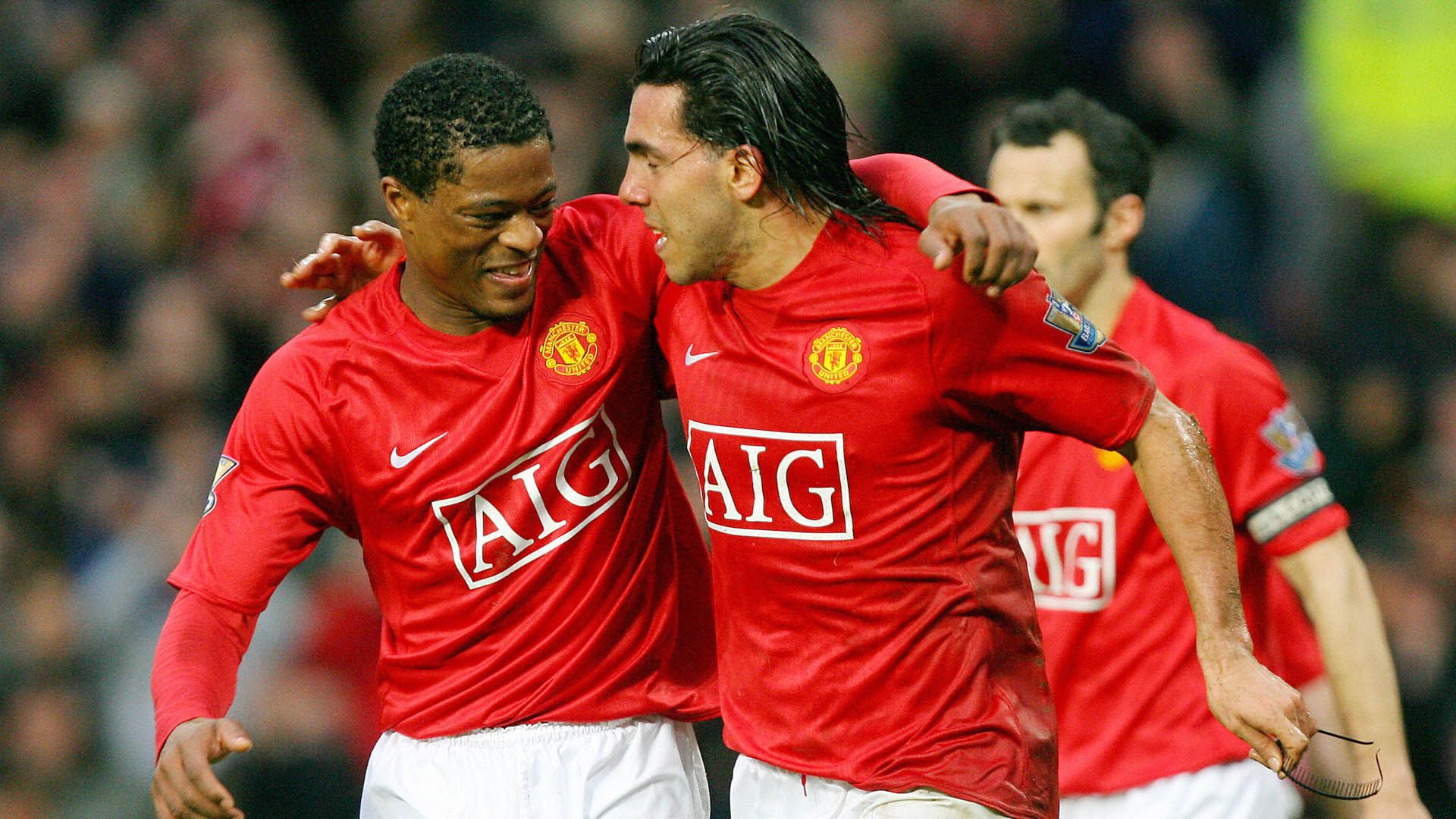 Evra Tevez Manchester United 2008