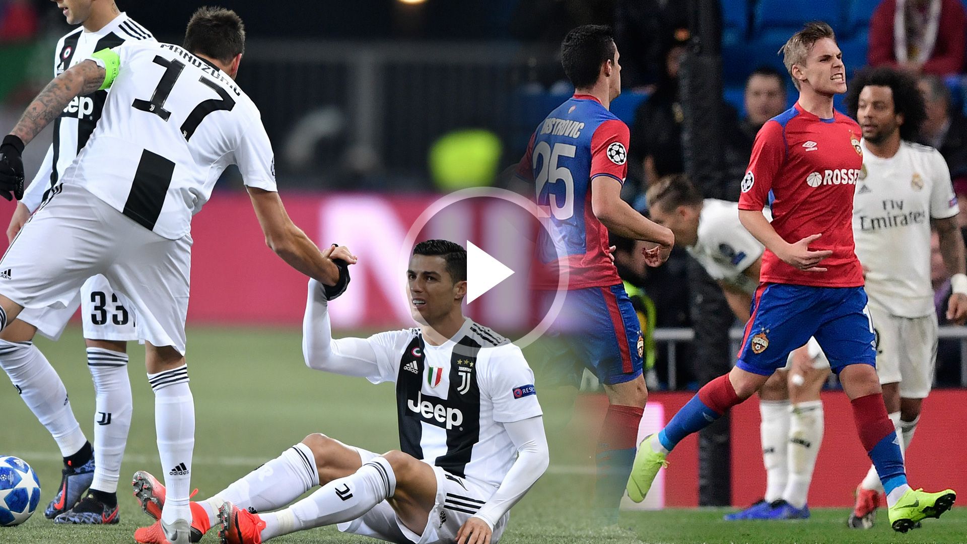 GFX Playbutton Juventus Real Madrid Champions League 12122018