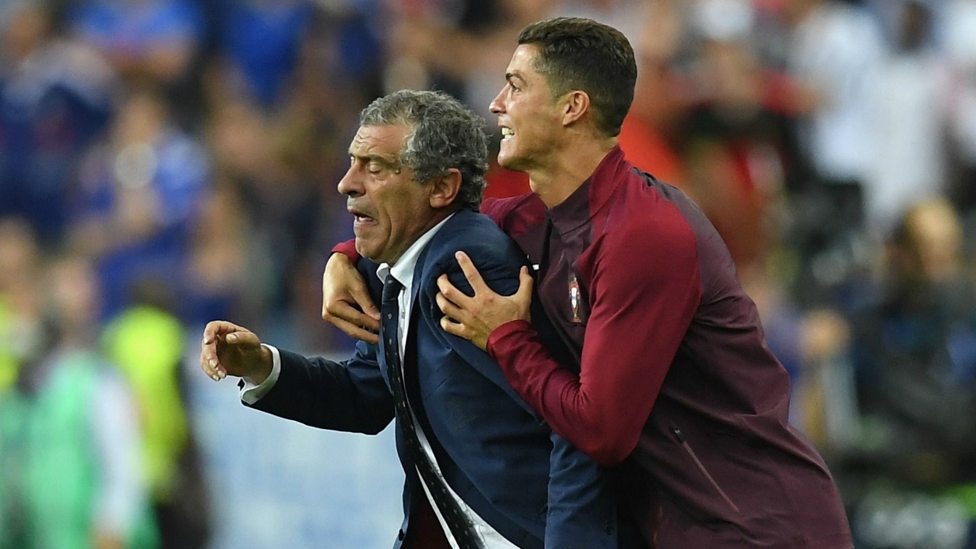 Fernando Santos y Cristiano Ronaldo