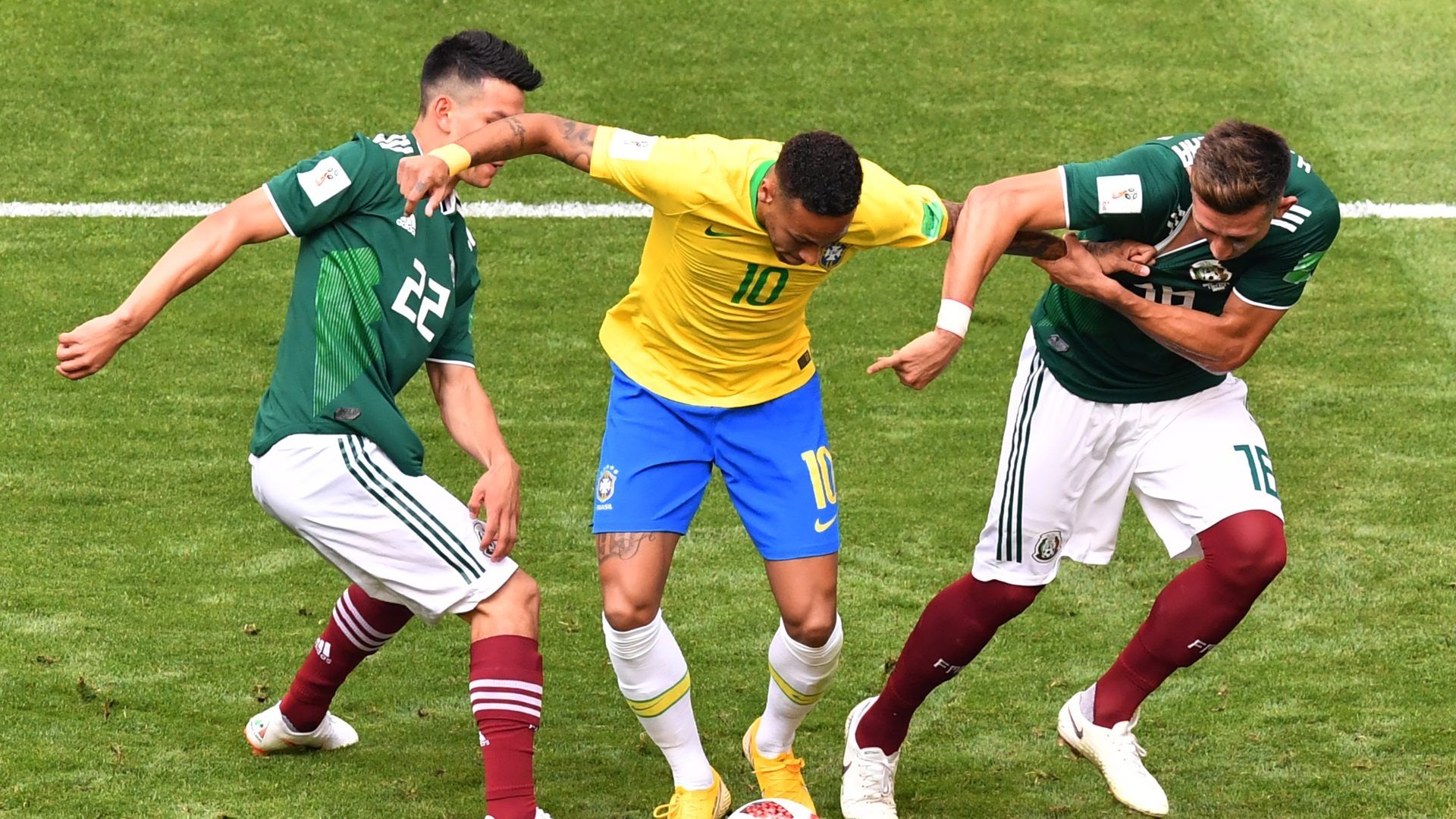 Copa 2018 Brasil x México Neymar