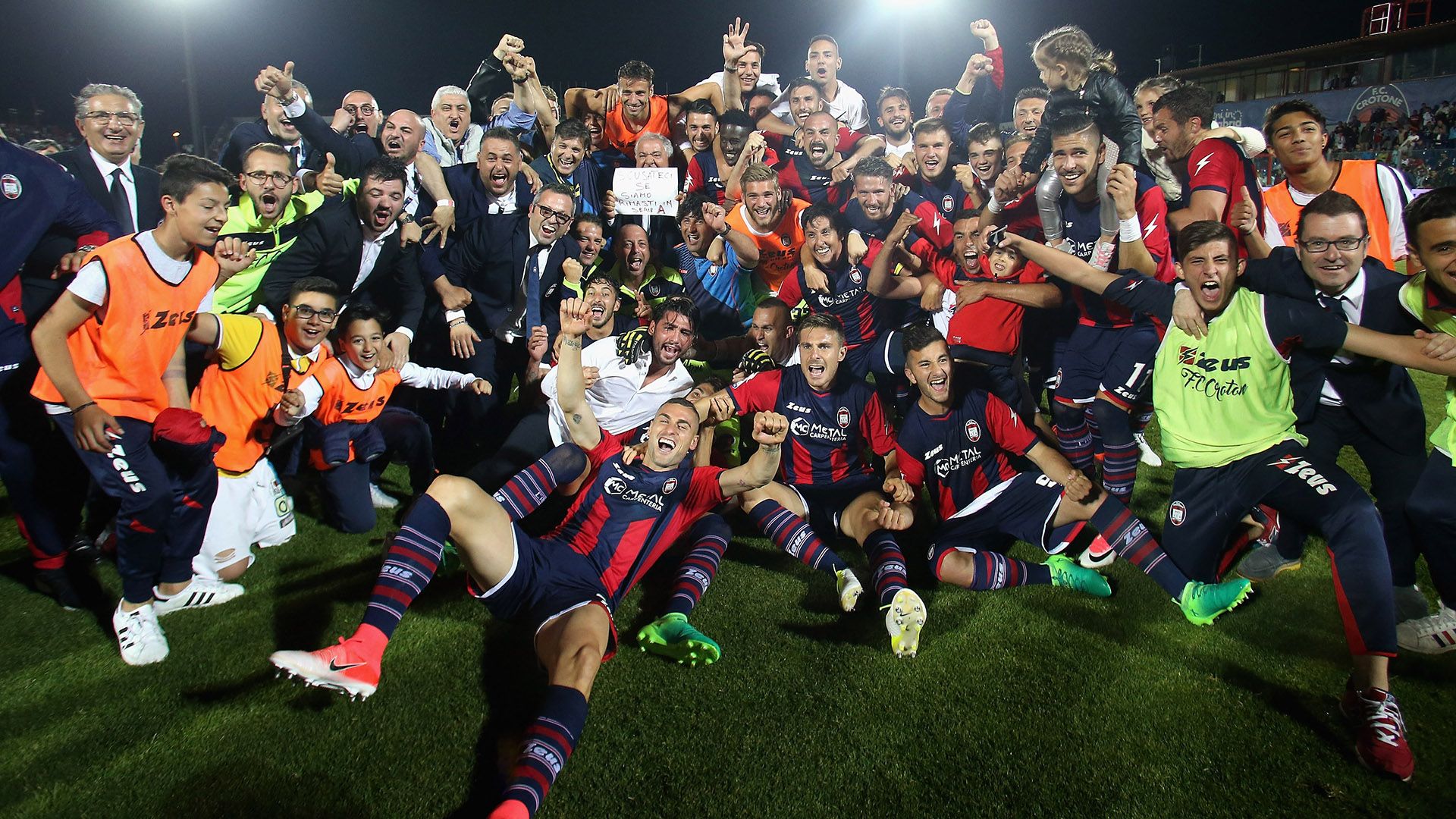 Crotone celebrating