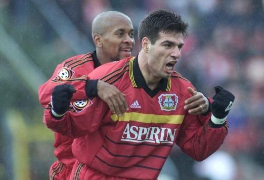 Ze Roberto and Paulo Rink former players of Bayer Leverkusen