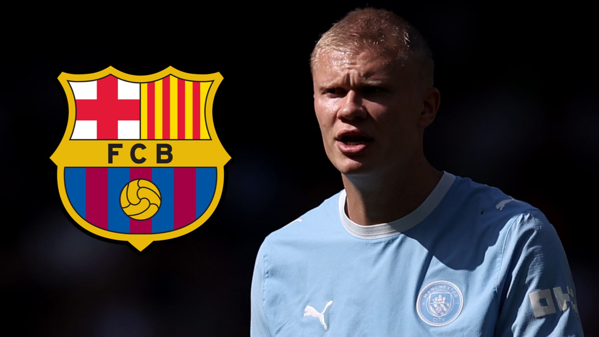 Erling Haaland Barcelona crest 2026