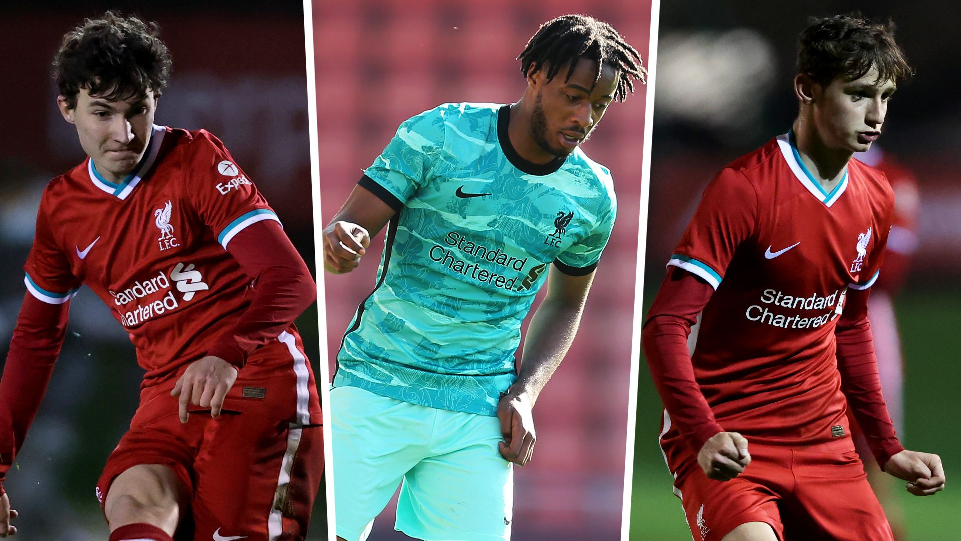 Mateusz Musialowski, James Balagizi, Tyler Morton Liverpool 2021