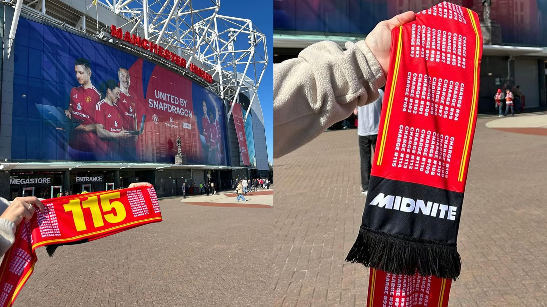 Manchester United 115 scarves City 2024-25
