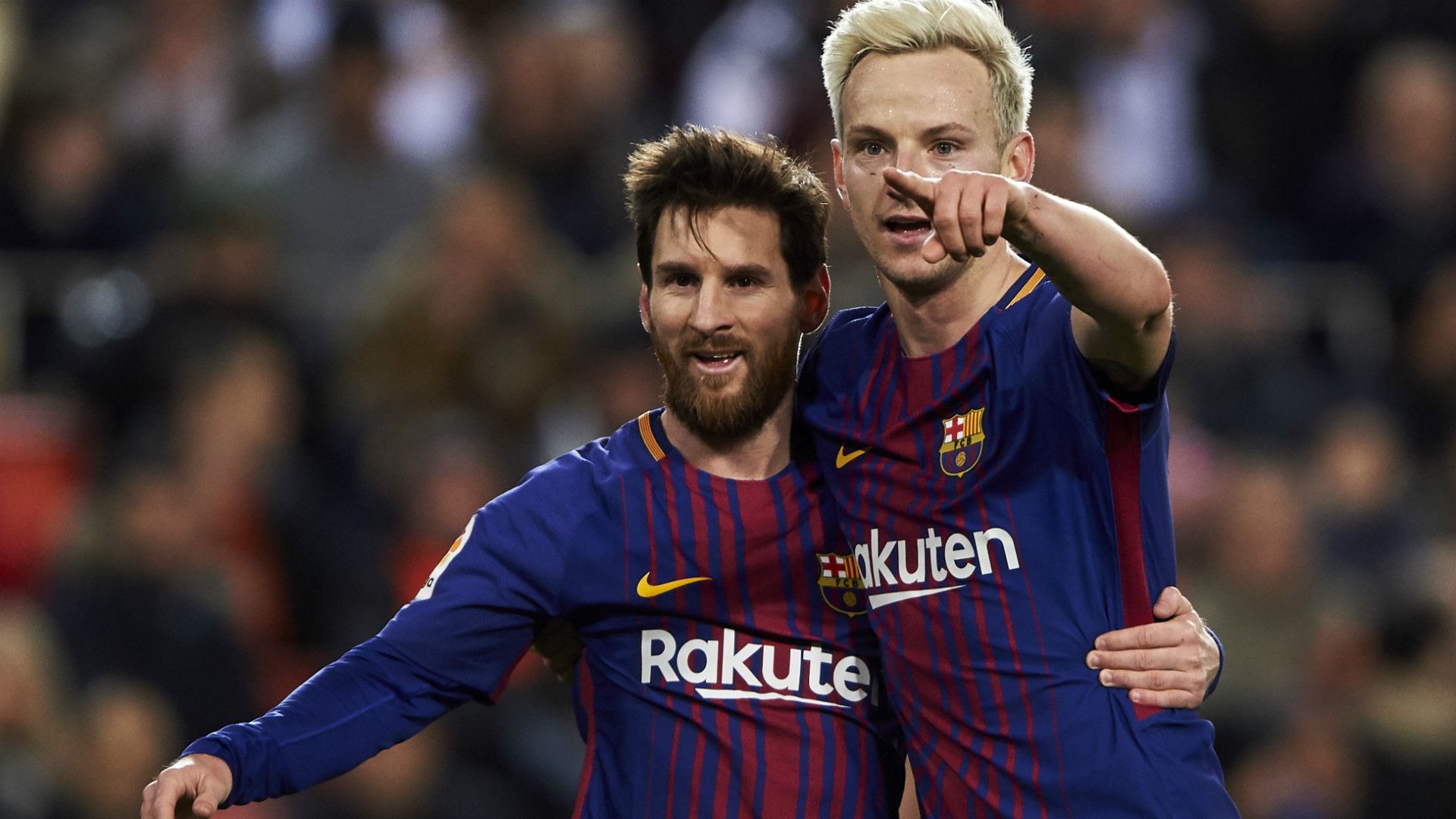 Ivan Rakitic Lionel Messi Barcelona 08022018
