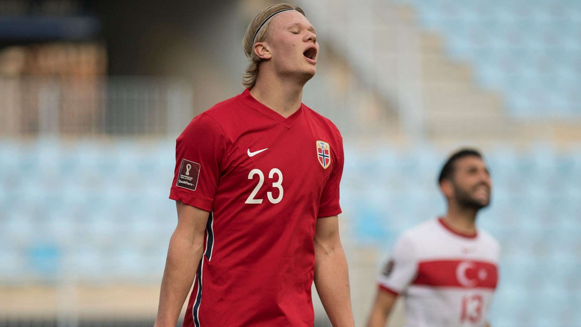 Erling Haaland Norway Turkey 2022 World Cup qualifying