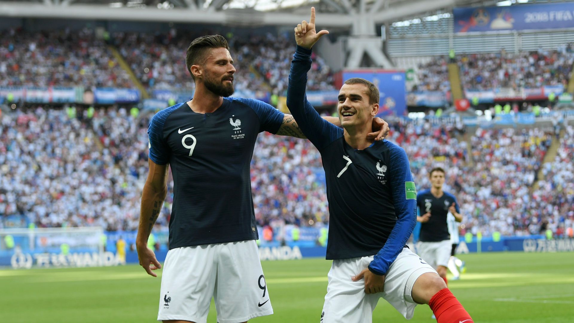 Antoine Griezmann Olivier Giroud France Argentina World Cup 30062018