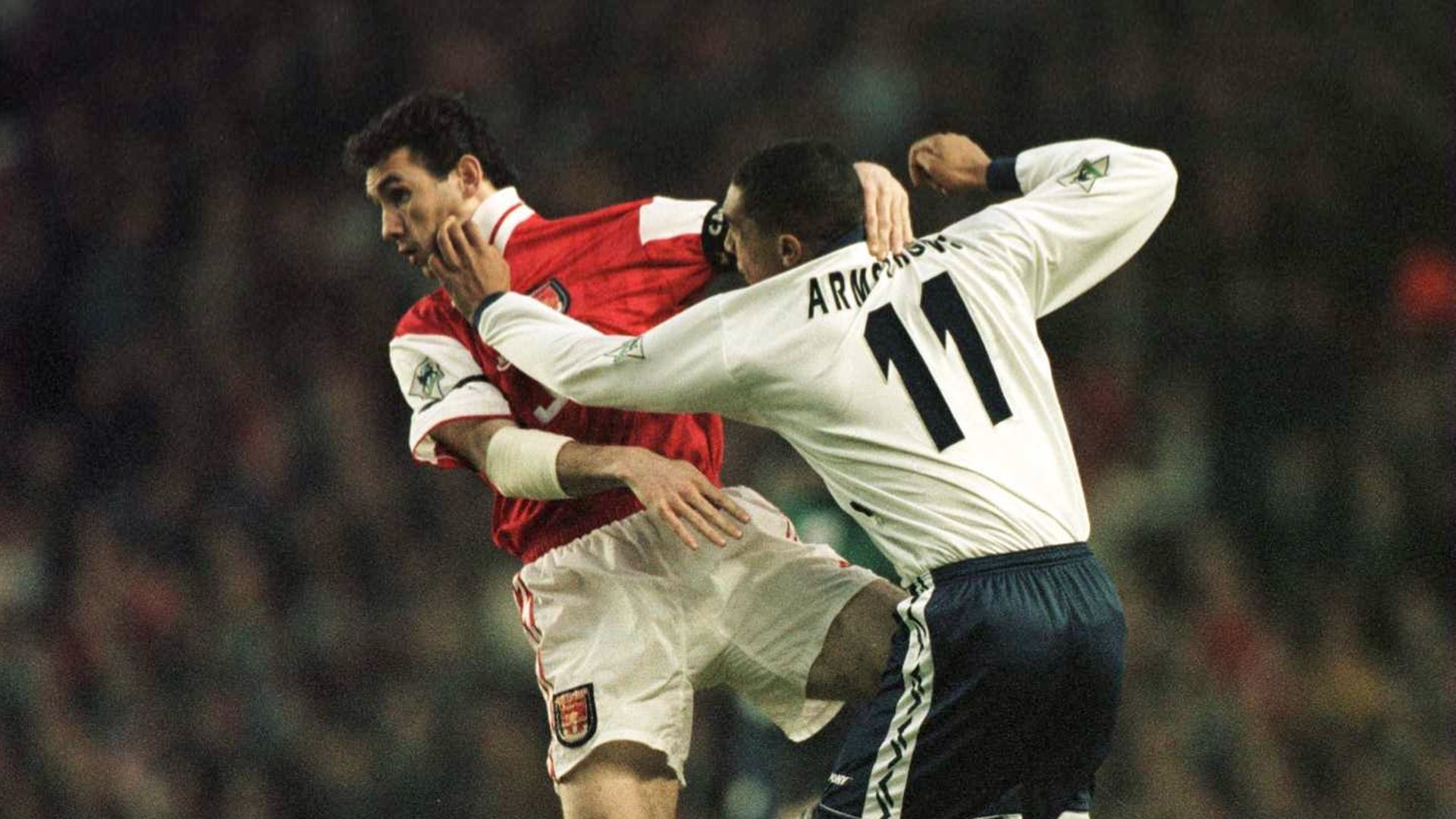 Martin Keown & Chris Armstrong - Arsenal v Tottenham Hotspur 1996