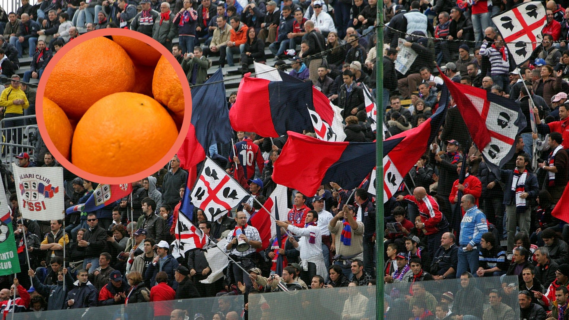 Cagliari tifosi arancia